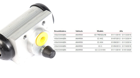 Imagen de CILINDRO DE RUEDA VOLKSWAGEN AMAROK 2011.. 26.99 MM